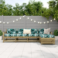 Set Divani da Giardino 5 pz in Legno Impregnato di Pino