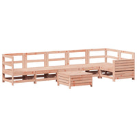 Set Divani da Giardino 7 pz in Legno Massello Abete Douglas