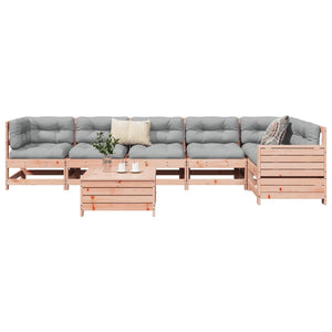 Set Divani da Giardino 7 pz in Legno Massello Abete Douglas