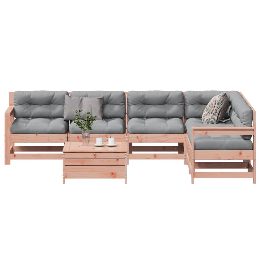 Set Divani Giardino 7 pz con Cuscini Legno Massello di Douglas 3250902
