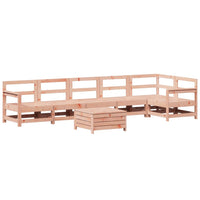 Set Divani da Giardino 7 pz in Legno Massello Abete Douglas