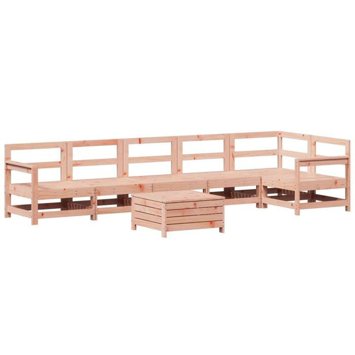 Set Divani da Giardino 7 pz in Legno Massello Abete Douglas