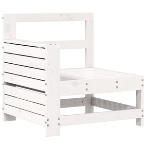 Set Divani da Giardino 7 pz Bianco in Legno Massello di Pino 3250917