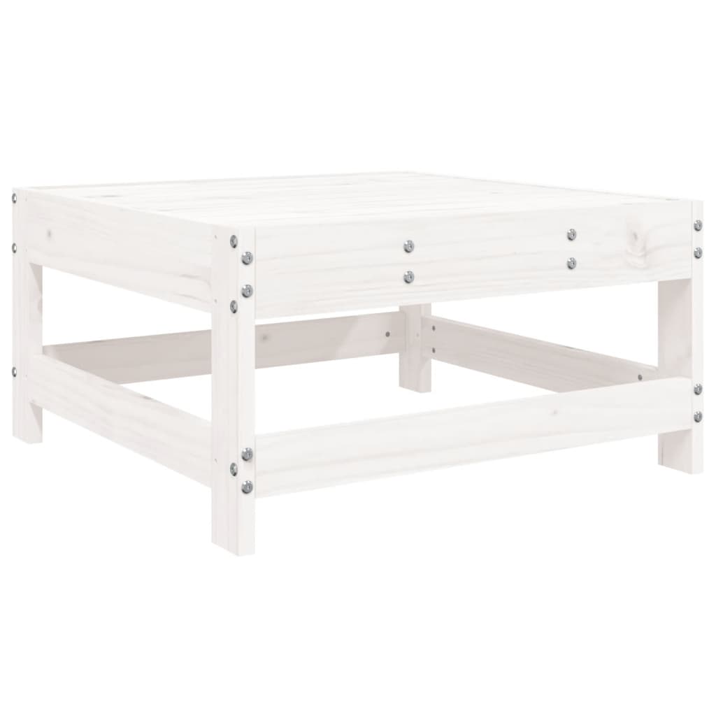 Set Divani da Giardino 7 pz Bianco in Legno Massello di Pino 3250917