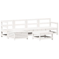 Set Divani da Giardino 6 pz Bianco in Legno Massello di Pino 3250925