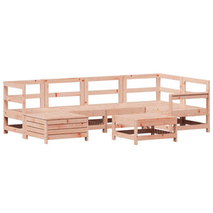 Set Divani da Giardino 7 pz in Legno Massello Abete Douglas