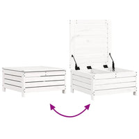 Set Divani da Giardino 7 pz Bianco in Legno Massello di Pino 3250977