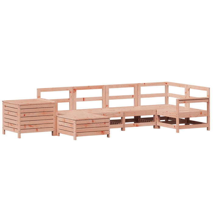 Set Divani da Giardino 7 pz in Legno Massello Abete Douglas