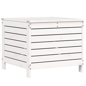 Set Divani da Giardino 7 pz Bianco in Legno Massello di Pino
