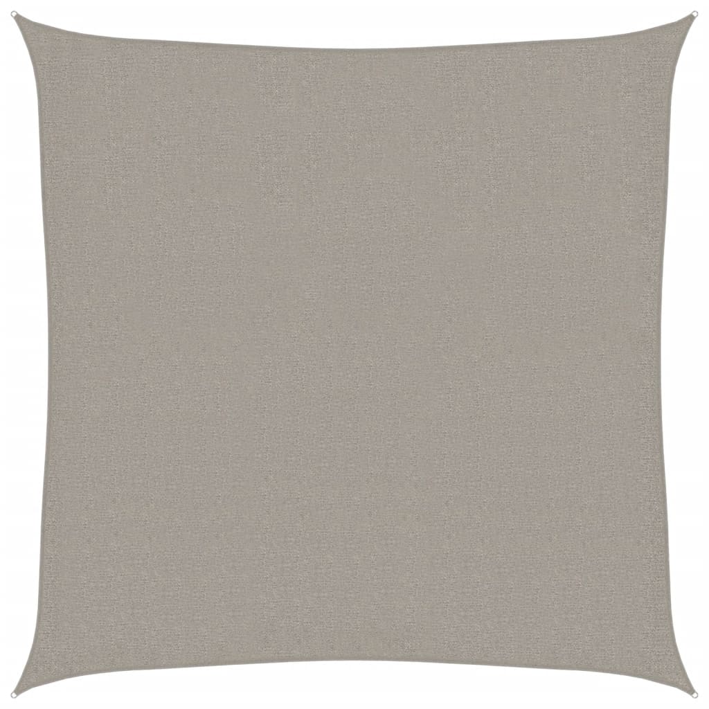 Vela Parasole 160 g/m² Quadrata Grigio Chiaro 3,6x3,6 m in HDPE 4001967