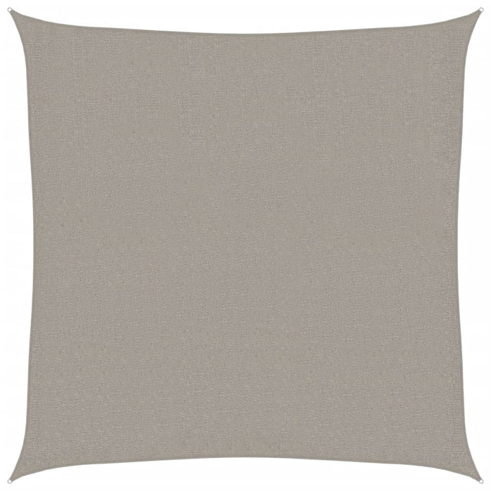 Vela Parasole 160 g/m² Quadrata Grigio Chiaro 3,6x3,6 m in HDPE