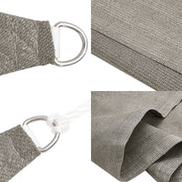 vidaXL Vela Parasole 160 g/m² Quadrata Grigio Chiaro 5x5 m in HDPE