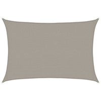 Vela Parasole 160 g/m² Rettangolare Grigio Chiaro 2,5x3,5m HDPE