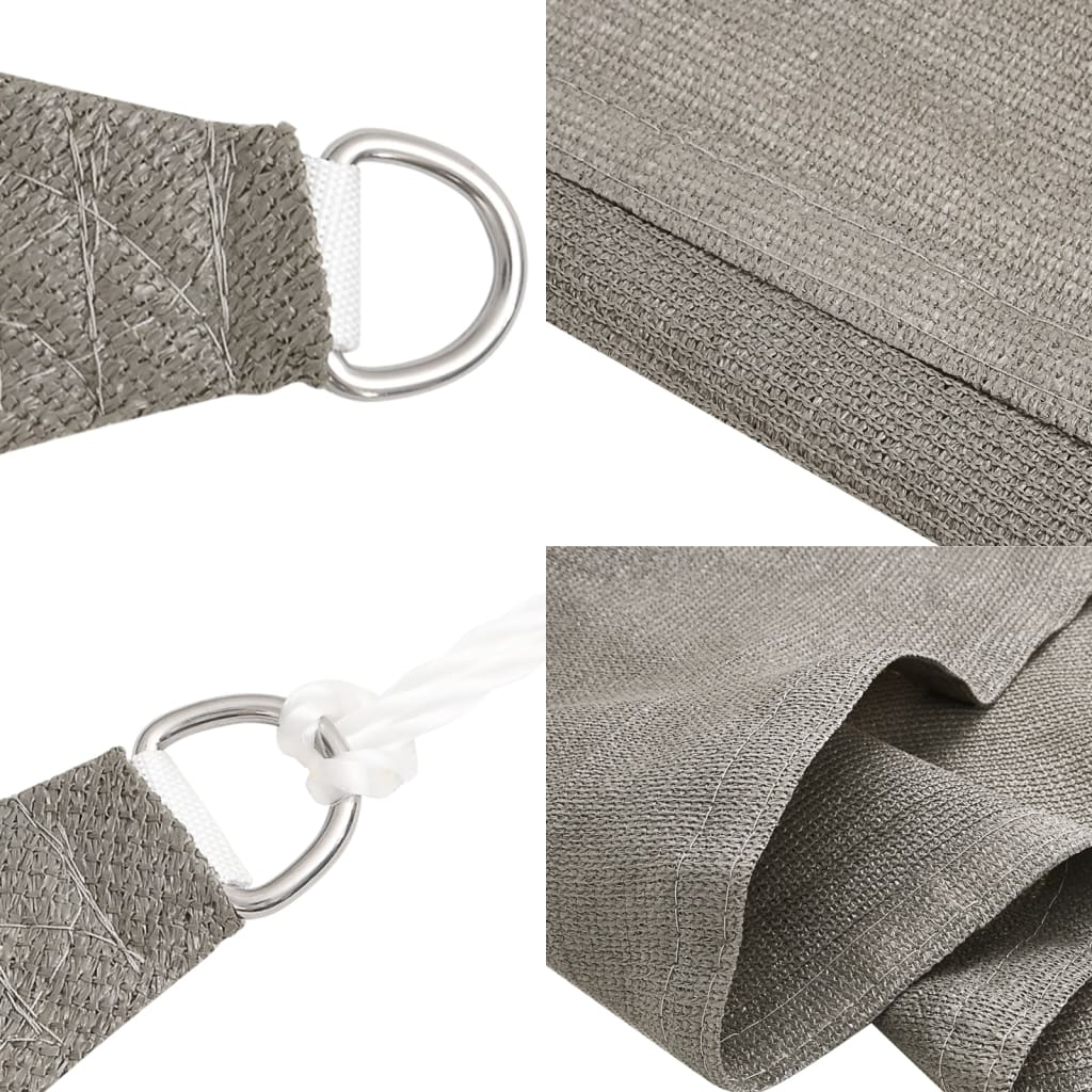 Vela Parasole 160 g/m² Rettangolare Grigio Chiaro 2,5x4 m HDPE