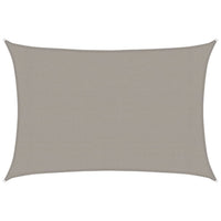 vidaXL Vela Parasole 160 g/m² Rettangolare Grigio Chiaro 3x4 m in HDPE