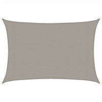 vidaXL Vela Parasole 160 g/m² Rettangolare Grigio Chiaro 3x4,5 m HDPE