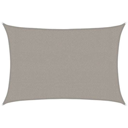 vidaXL Vela Parasole 160 g/m² Rettangolare Grigio Chiaro 3x4,5 m HDPE