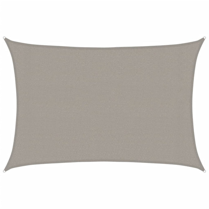 vidaXL Vela Parasole 160 g/m² Rettangolare Grigio Chiaro 3x4,5 m HDPE