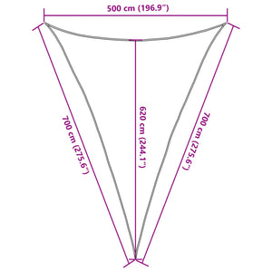 Vela Parasole 160 g/m² Triangolare 5x7x7 m in HDPE 4002011