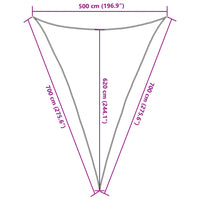 Vela Parasole 160 g/m² Triangolare 5x7x7 m in HDPE
