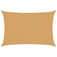 vidaXL Vela Parasole 160 g/m² Rettangolare Sabbia 3x5 m in HDPE