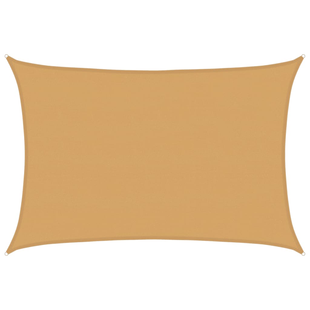 Vela Parasole 160 g/m² Rettangolare Sabbia 5x7 m in HDPE