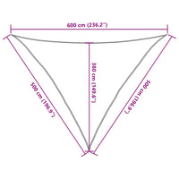 Vela Parasole 160 g/m² Triangolare Sabbia 5x5x6 m in HDPE 4002067