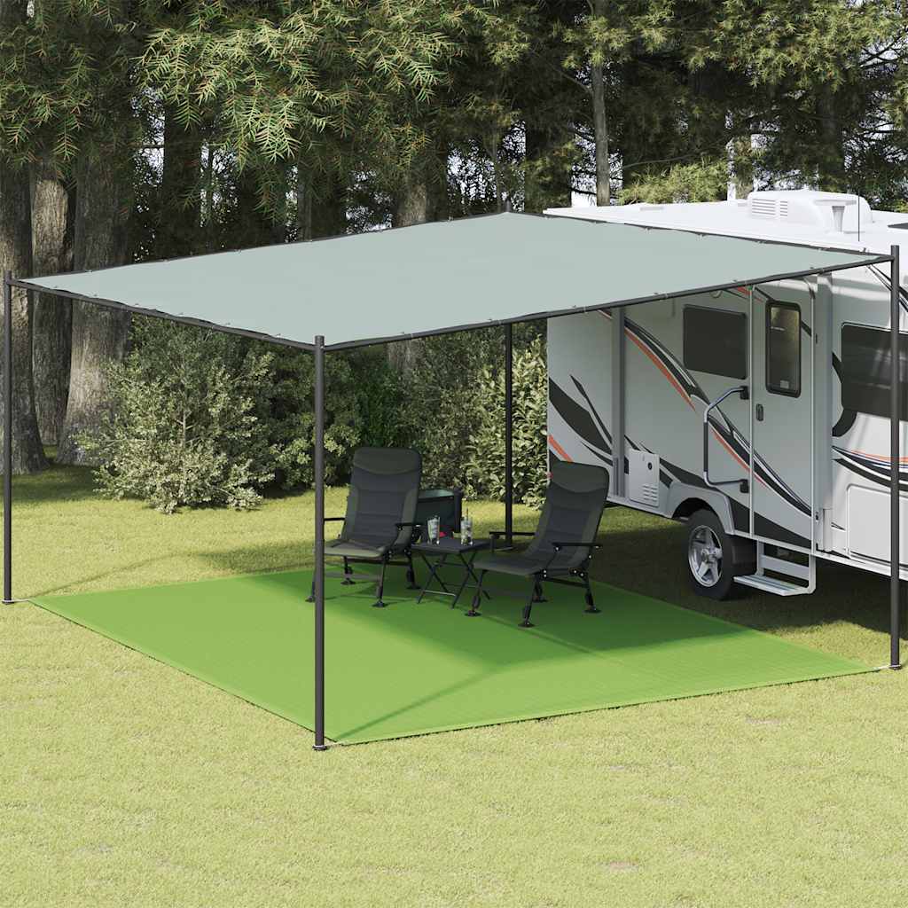 vidaXL Tappeto da Tenda Verde Chiaro 400x500 cm HDPE