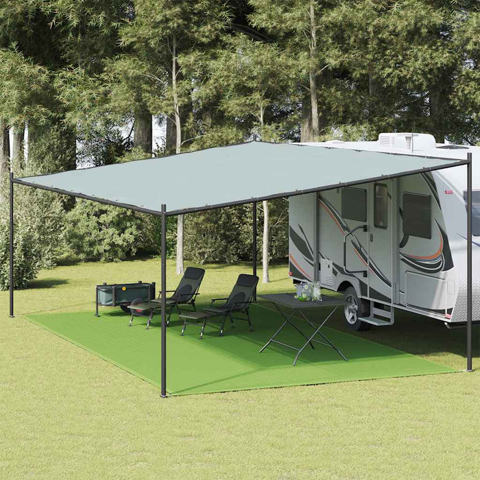 vidaXL Tappeto da Tenda Verde Chiaro 400x800 cm HDPE