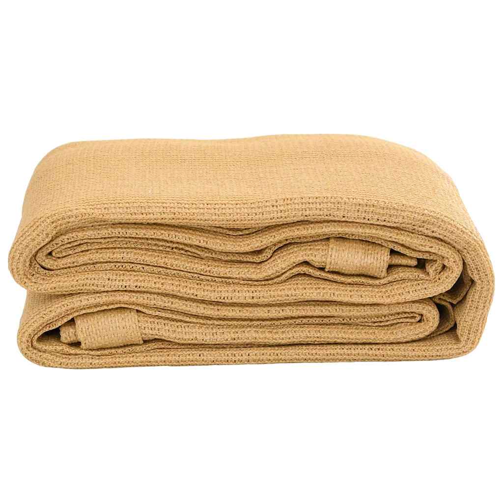 vidaXL Tappeto da Tenda Sabbia 400x400 cm HDPE