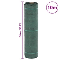 vidaXL Membrana Antierbacce Verde 0,5x10 m in PP