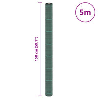 vidaXL Membrana Antierbacce Verde 1,5x5 m in PP