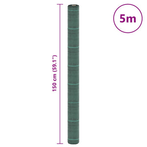 vidaXL Membrana Antierbacce Verde 1,5x5 m in PP