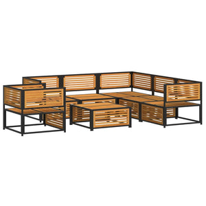 vidaXL Set Divano da Giardino 7 pz con Cuscini Legno Massello Acacia
