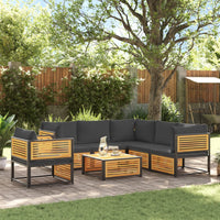 vidaXL Set Divano da Giardino 7 pz con Cuscini Legno Massello Acacia