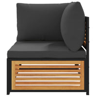 vidaXL Set Divani da Giardino 2pz con Cuscini Legno Massello di Acacia