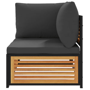 vidaXL Set Divani da Giardino 2pz con Cuscini Legno Massello di Acacia