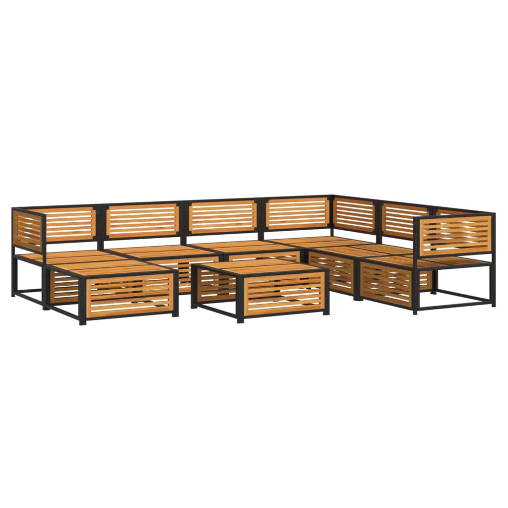 vidaXL Set Divano da Giardino 8pz con Cuscini Legno Massello di Acacia