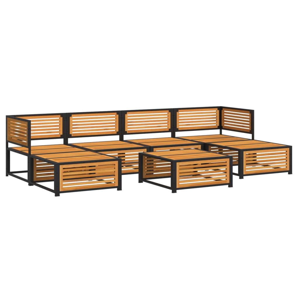 vidaXL Set Divano da Giardino 7 pz con Cuscini Legno Massello Acacia