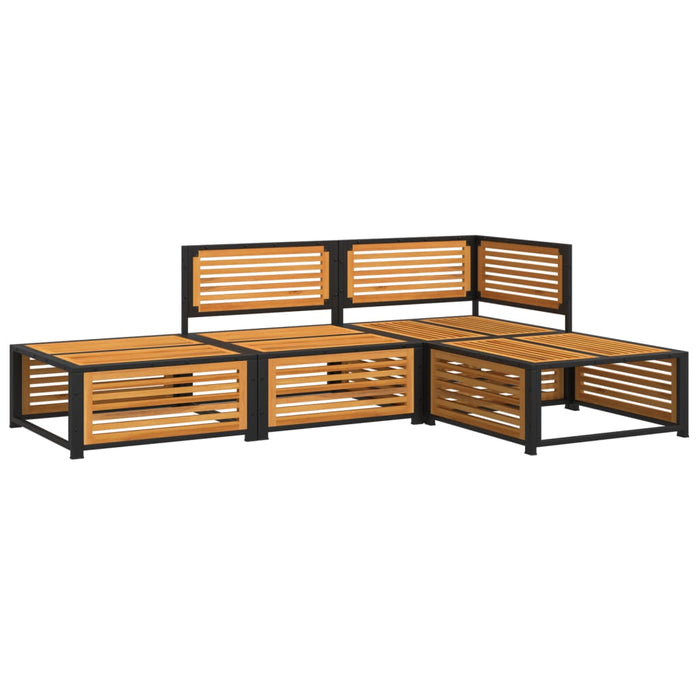 Set Divani da Giardino 4pz con Cuscini Legno Massello di Acacia 3214906