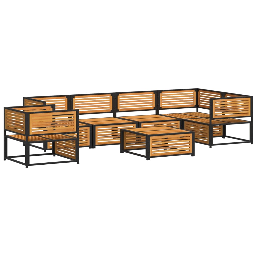 vidaXL Set Divano da Giardino 7 pz con Cuscini Legno Massello Acacia