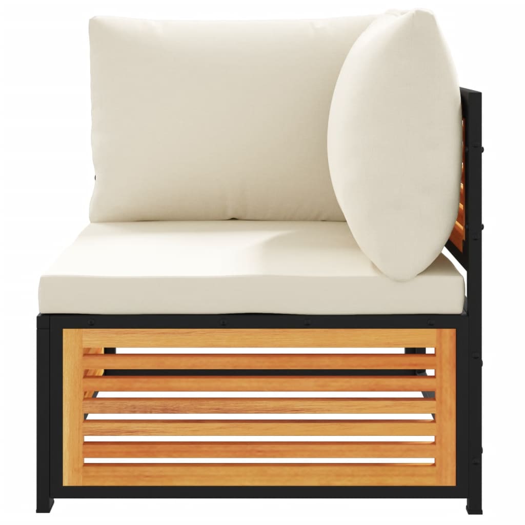 vidaXL Set Divani da Giardino 2pz con Cuscini Legno Massello di Acacia