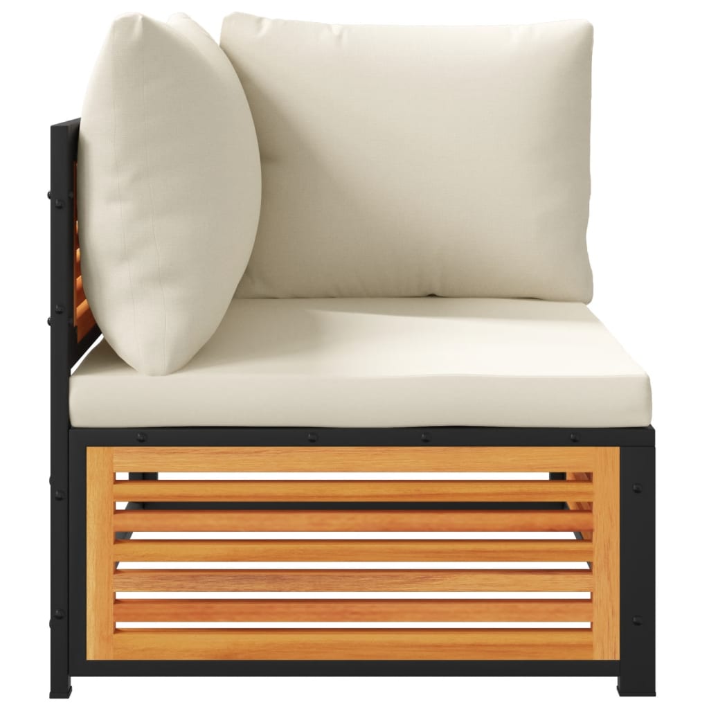 vidaXL Set Divani da Giardino 2pz con Cuscini Legno Massello di Acacia