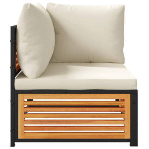 vidaXL Set Divani da Giardino 2pz con Cuscini Legno Massello di Acacia