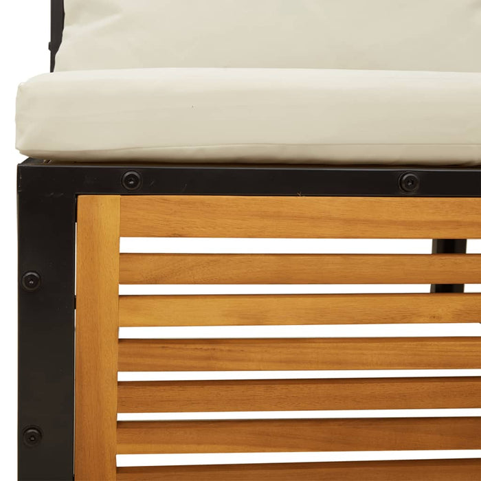 vidaXL Set Divano da Giardino 3pz con Cuscini Legno Massello di Acacia