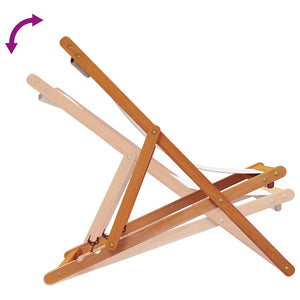 Sedie da Spiaggia Pieghevoli 2 pz Crema in Tessuto 3214484