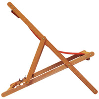 Sedie da Spiaggia Pieghevoli 2 pz in Tessuto Rosso 3214491