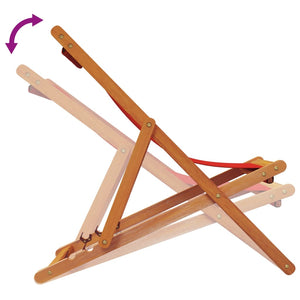 vidaXL Sedie da Spiaggia Pieghevoli 2 pz in Tessuto Rosso