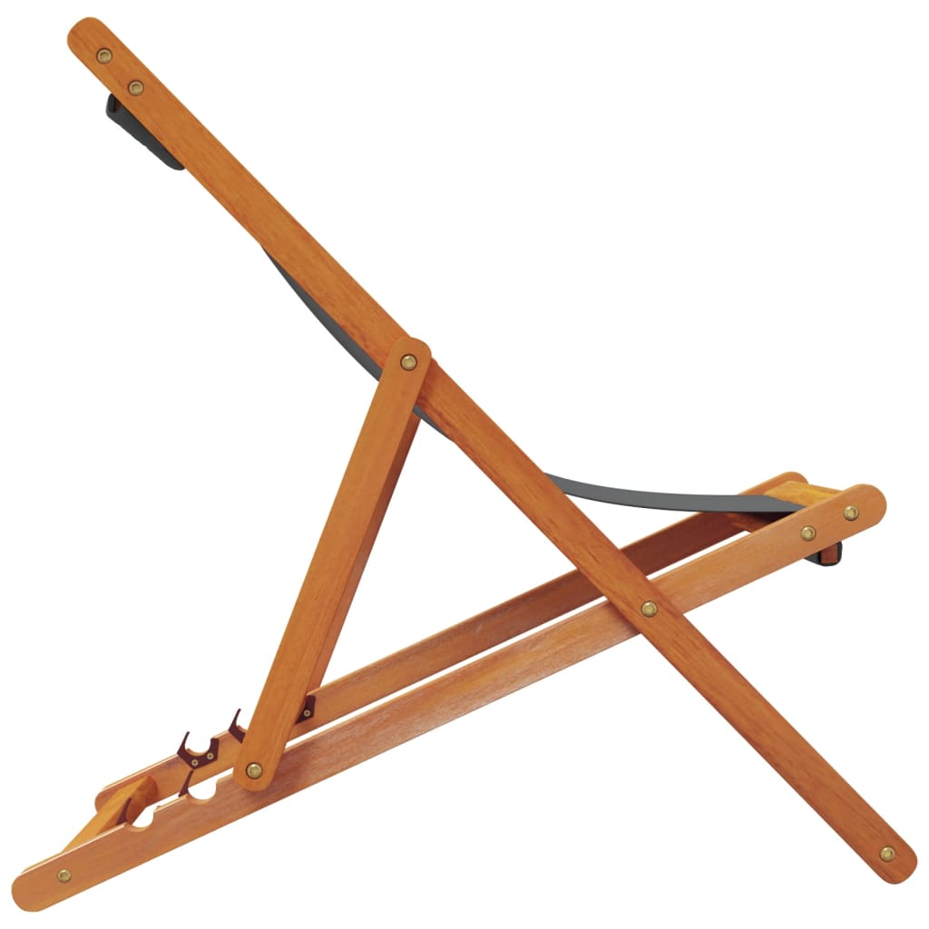 vidaXL Sedie da Spiaggia Pieghevoli 2 pz in Tessuto Grigio