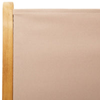 Sedie Giardino Reclinabili 6pz Tortora Tessuto e Legno Massello 3214545